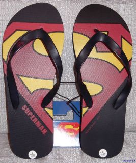 DC Comics SUPERMAN Logo Mens FLIP FLOP Sandals