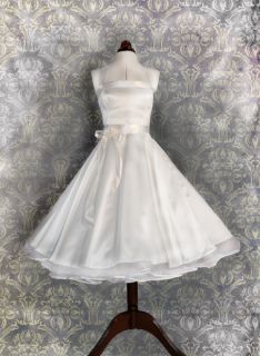 Brautkleid Hochzeitskleid kurzes 50er Petticoat Standesamt kleid weiß