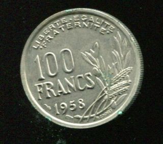 France KM 919.1 , KM919.1 , 100 Francs 1958 AU