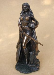 Freya Goettin der Liebe Figur Sammelfigur bronz nordische Goetter Odin