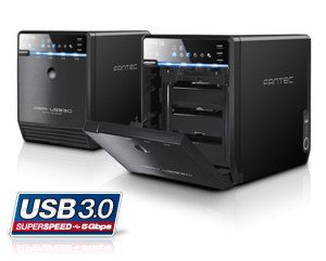 FANTEC QB 35US3R schwarz USB 3.0 eSATA RAID 0/1/3/5/10/BIG 4x8,89cm