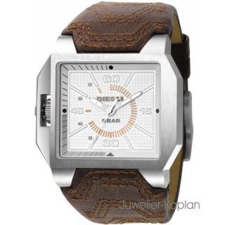Herren Armband Uhr Leder Braun DZ1267 Herrenuhr NEU UVP 99€
