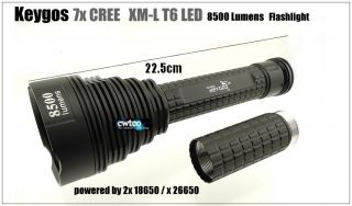 8500Lm 7x CREE XM L XML T6 LED Taschenlampe Handlampe KEYGOS 7T6 18650