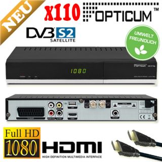Opticum HD x110p CI HDTV FULL HD Sat Receiver PVR 1080 NEU OVP + HDMI