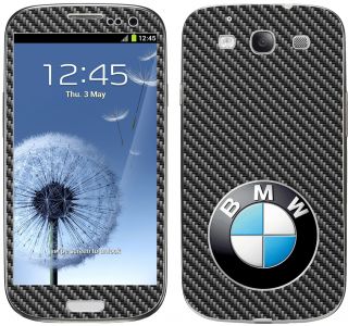 Samsung Galaxy S3 BMW Motorsport M Carbon Fibre EFFECT Wrap Skin Cover