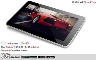 Original DUAL CORE Zenithink 10 Tablet PC, C93 ZT 283, 8GB, Cortex