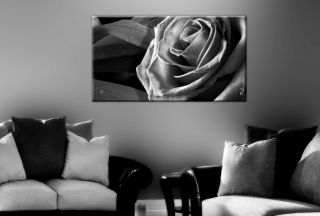 Rose schwarz weiß Leinwand Bild / Bilder / Kunstdruck