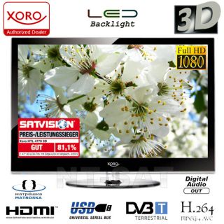 Full HD Fernseher Xoro HTL 4770 3D 119,3cm (47 Zoll) HD DVB T
