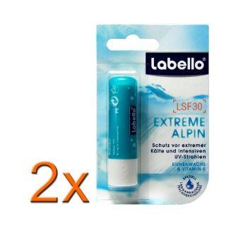 2x Labello Lippenpflegestift Extreme Alpin / Lipstick / Lippenstift