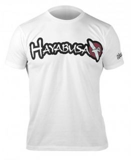 Hayabusa Logo T Shirt MMA UFC S XXL black white aqua
