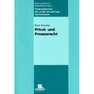 Privat  und Prozessrecht Peter Förschler Bücher