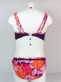 Bustier Bikini für Mädchen in Blumen Design Top mit Ring Applikation