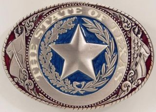 Buckle mit Texas Stern, The State Of Texas, Sheriff