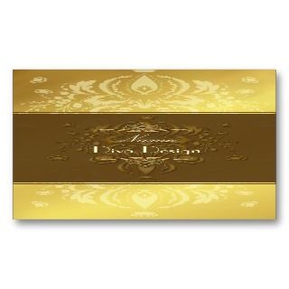 Damask BusinessCard gold tone on tone Business Cards