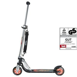 HUDORA Big Wheel 125 Scooter rot/schwarz Skate Roller