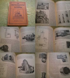 Elektrizität und Technik Fachbuch 1924 Telegraphie Motoren E Lok