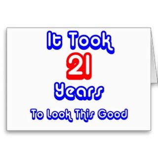 Cards, Note Cards and Funny 21st Birthday Greeting Card Templates