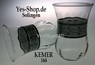Türkische Teegläser KOMBI Set Glass 20Tlg KEMER 144 NEU