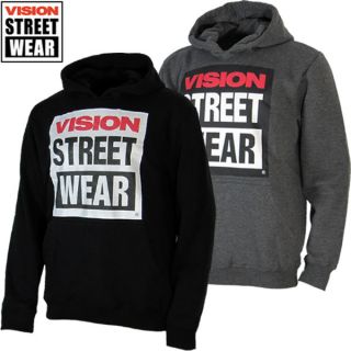Vision Street Wear Herren Hoody S M L XL schwarz grau Skate Hood