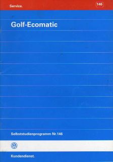 SSP 146 VW GOLF 3 III Ecomatic Studien Handbuch
