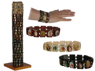 144x Christen Armband Armbänder aus Holz mit Motiven