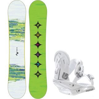 Burton Lux Snowboard Set (154cm) 2012 + Burton Oasis (white) 2012 Gr