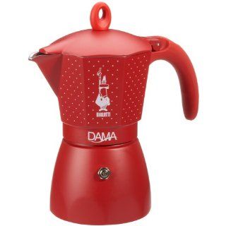 Bialetti Kaffeemaschine Dama Deco rot 6 Tassen Küche