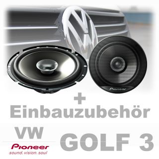 PIONEER 165mm Front Lautsprecher Auto Boxen+Doorboards für VW Golf 3