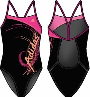 ADIDAS Kinder Badeanzug Graphic Lineage Suit Girls Gr 164 schwarz pink