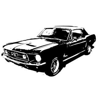 67 Mustang Wandtattoo 44cm x 104cm Sport & Freizeit