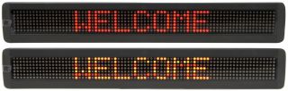153.112UK QTX Light 7 x 120 Red LED Moving message display MKII