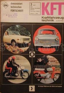 KFT 3 1967 Kraftfahrzeugtechnik MZ ES 175/2 W50 Ikarus