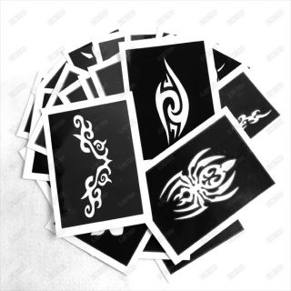 NEW 20 Temporary Tattoo Stencil Stickers for Body Art Airbrush