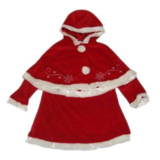 (Poncho) Rot, weiss Santa Claus  Gr. 98/104 (US 4T) Baby