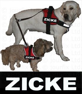ZICKE 1x Logo klein weiß für Julius K9® Hundegeschirr Geschirr