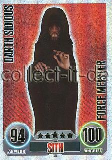 Force Attax 184 DARTH SIDIOUS Sith Force Meister