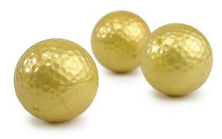 er Set GOLDENE GOLFBÄLLE, NEUWARE,Golfball Gold