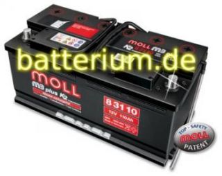 Moll M3 Plus K2 Doppeldeckel 58Ah 83058 (einbaufertig) Autobatterie