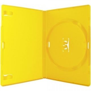 100 DVD Hüllen Amaray gelb 14 mm 1er 190x135x14 mm