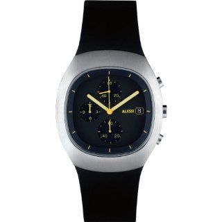 Alessi Unisex Armbanduhr Chronograph Quarz Kunststoff silber AL21010