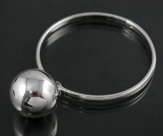 Attractive Silver Plated Lovely Cute Chilld/Kids Big Ball Bead Bangle