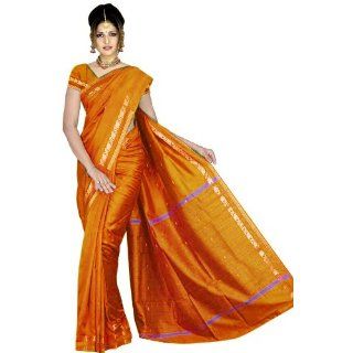 Bollywood Sari Kleid Orange Vis119 Sport & Freizeit