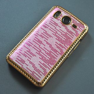 HTC DESIRE HD Backcover Hartschale Case Schutzhülle gold pink rosa