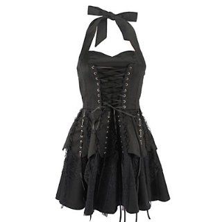 Neckholder Kleid LITTLE GOTHIC DRESS black