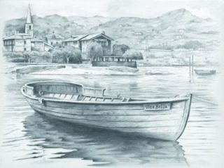 Boot Malen mit Bleistiften Malen nach Zahlen Landschaften Malvorlage