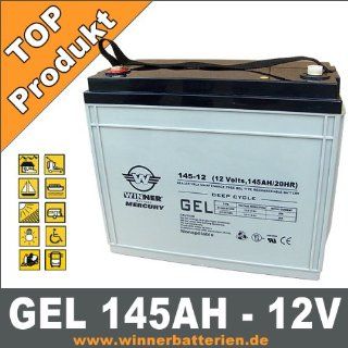 GEL Batterie 145Ah   12V Akku Solarbatterie Mover 