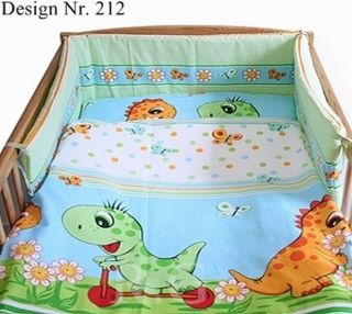 Bettwäsche Kissen Decke Nestchen für Babybett Design Nr 212