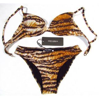 DOLCE & GABBANA Exotic Jungle Damen mit Logo push up Bikini Tiger