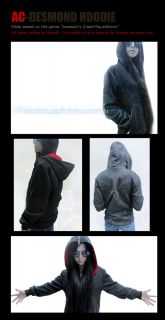 Assassins Creed desmond miles Black cosplay costume hoodie