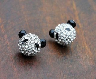 New Pretty Cute Panda Head Ear Shiny Fun Top Hot Fashion Jewelry Stud